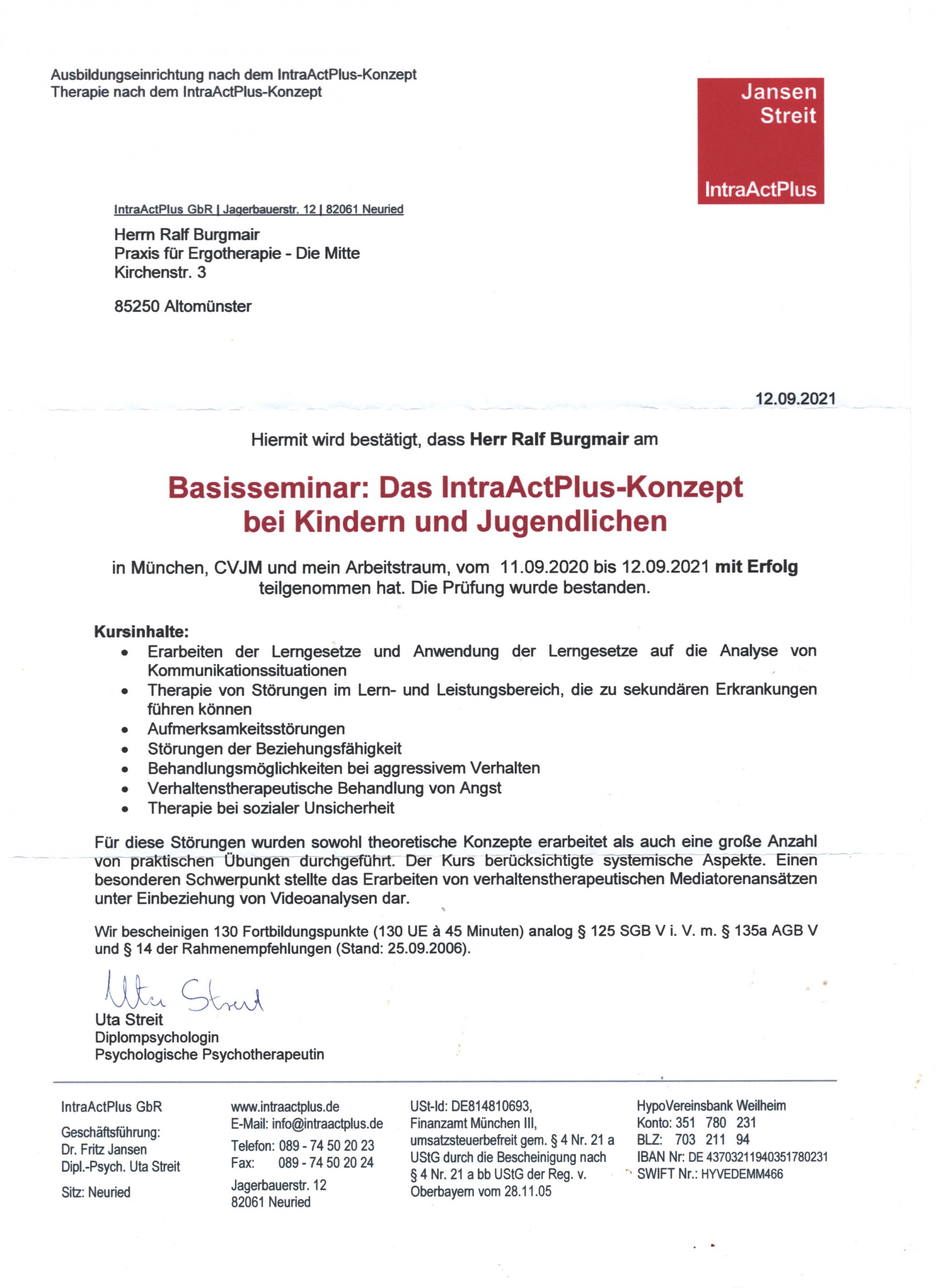 Ergotherapie - Die Mitte - Altomünster